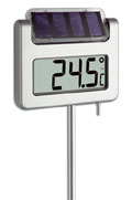 Solar- Gartenthermometer mit Uhr #2