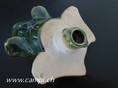 Ersatzteil Frosch grün zu Solarbrunnen Frosch Keramik #2